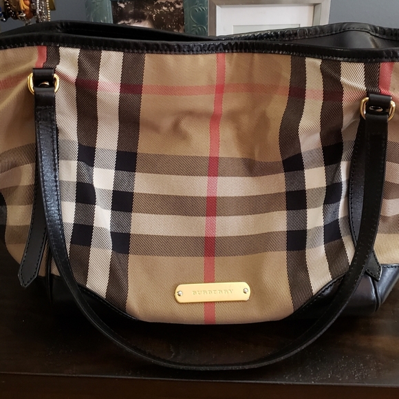 Authentic Burberry Small Canterbury Tote Black - Picture 1 of 5